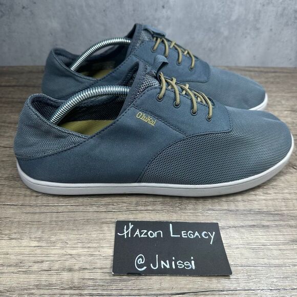 Olukai~Men’s~”Nohea Moku” Gray Slip On Tieless Comfort Walking Shoes~Size 11M - Picture 2 of 8